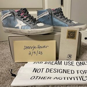 Golden Goose Ice Blue Midstars, Size 39